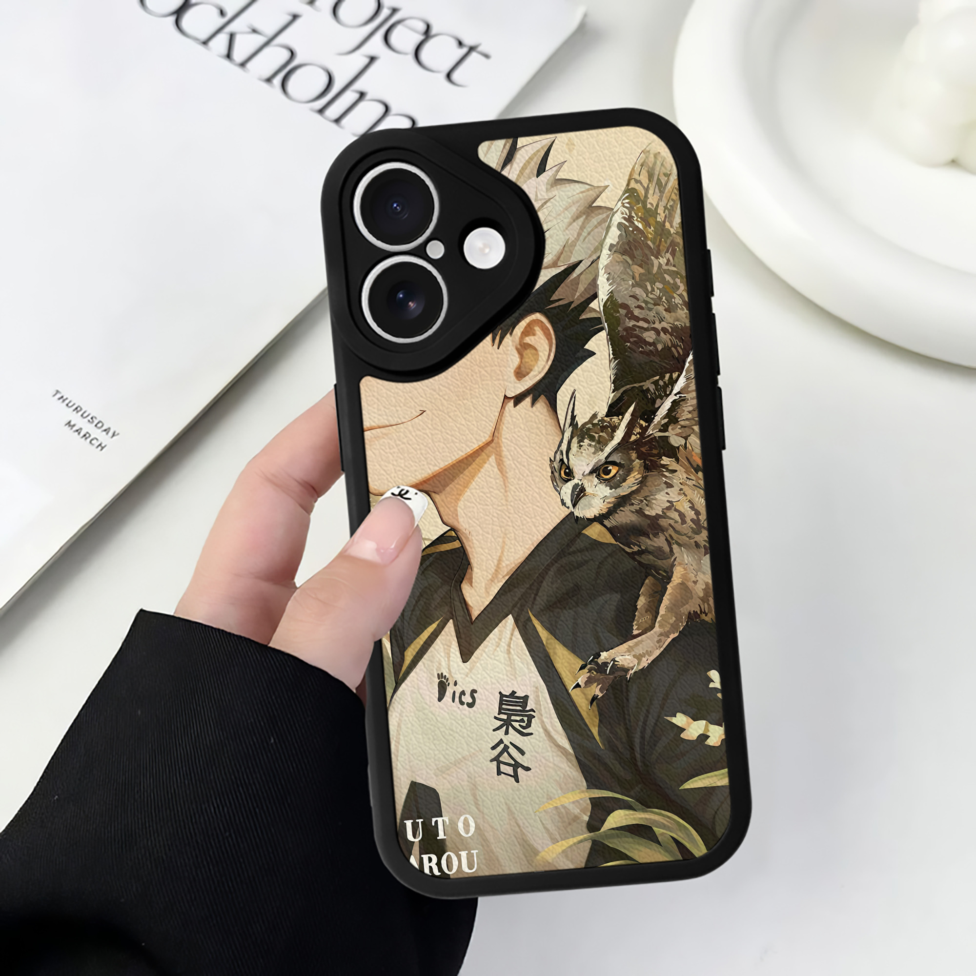 （画像用） ハイキュー!! Haikyu!! 【iPhone 16シリーズ対応】シリコンスマホケース（レザー調） 材質：シリコン